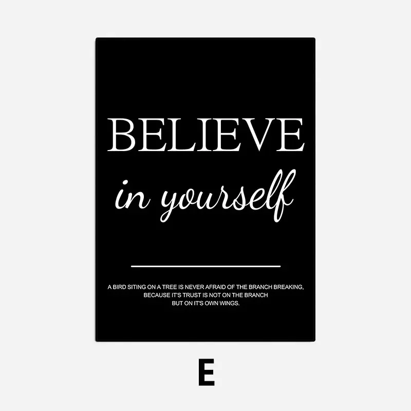 Plakat z inspirującym cytatem w stylu skandynawskim Wzór 4