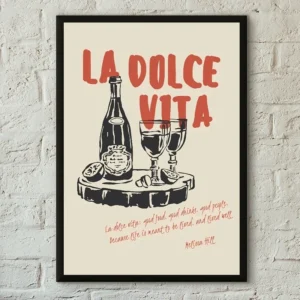 Plakat cytryny La Dolce Vita minimalizm Wzór 1
