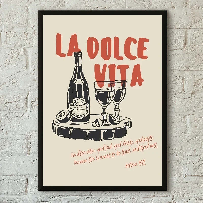 Plakat cytryny La Dolce Vita minimalizm Wzór 1