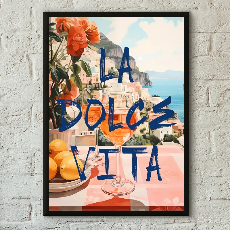 Plakat cytryny La Dolce Vita minimalizm Wzór 2
