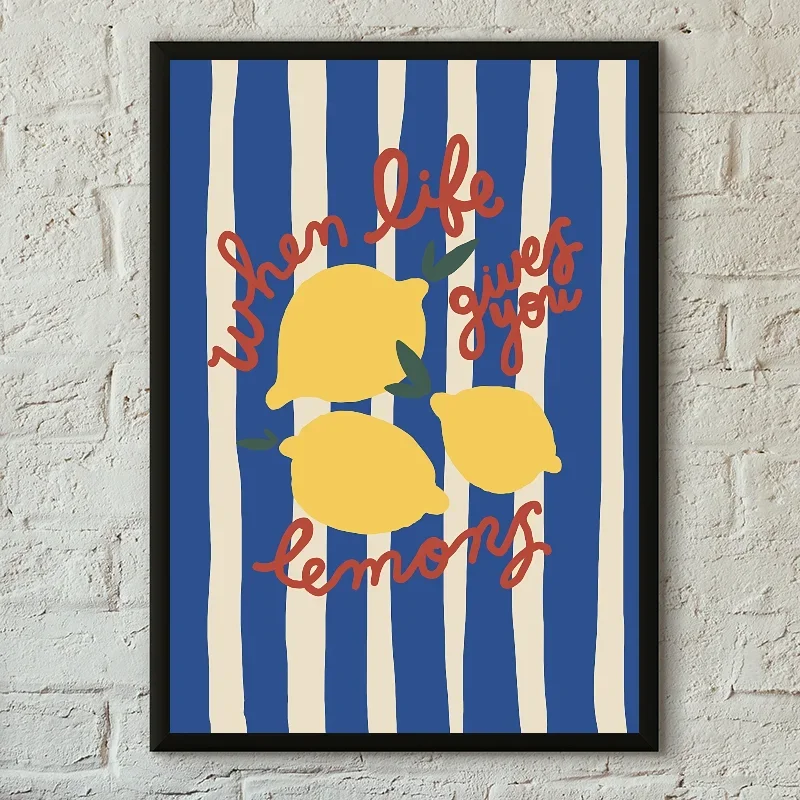 Plakat cytryny La Dolce Vita minimalizm Wzór 7