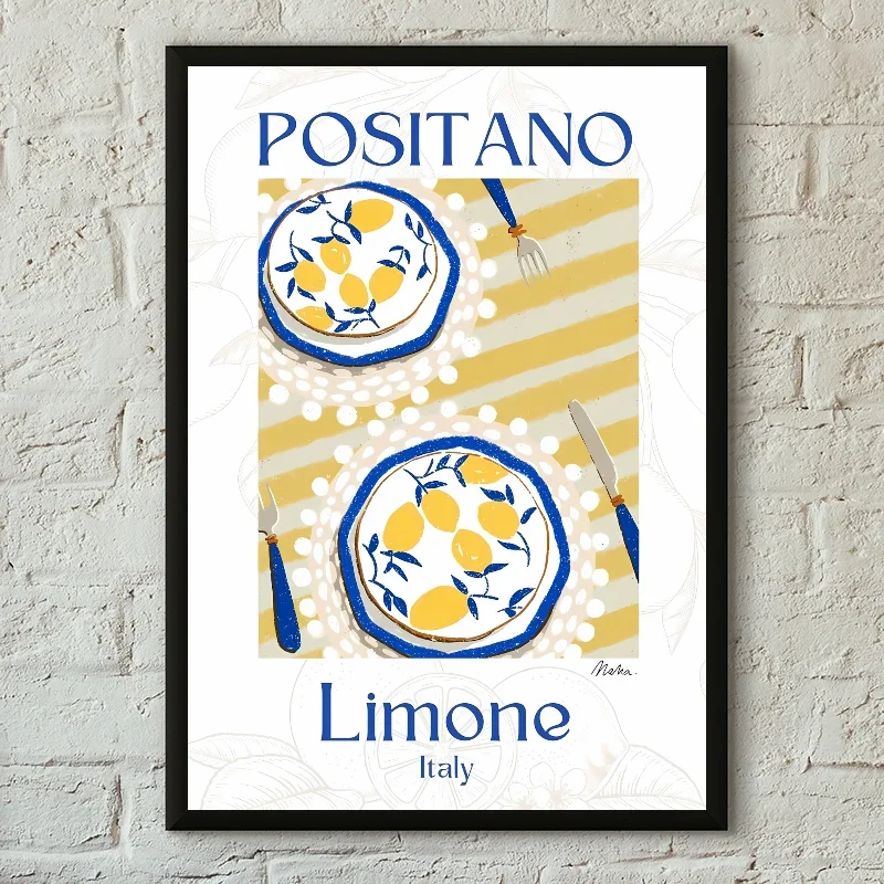Plakat cytryny La Dolce Vita minimalizm Wzór 8