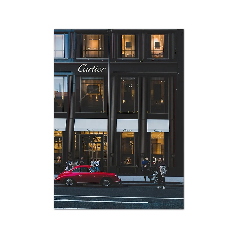 Czarno-biała fotografia uliczna - plakat vintage Wzór 3
