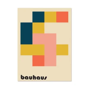 Plakat czarno-biały - modernizm Bauhaus Zielony