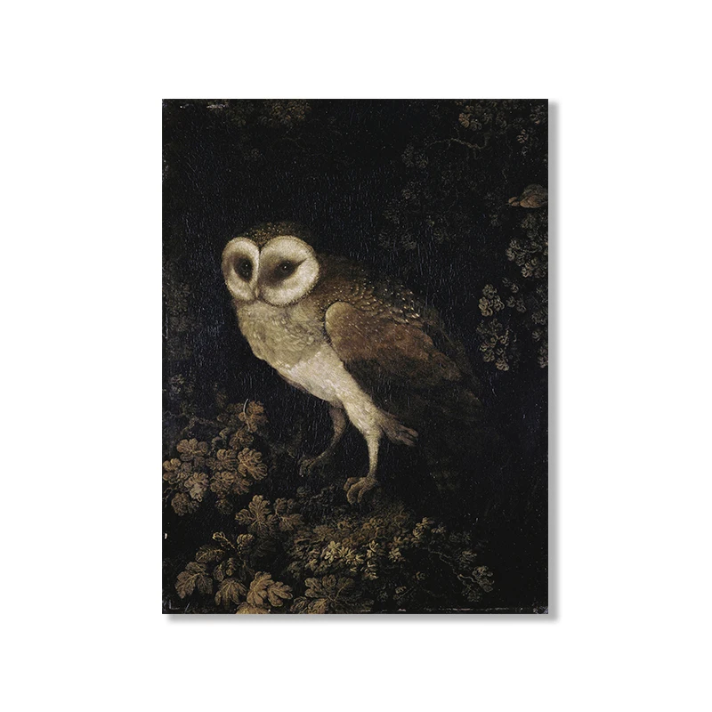 Plakat czarny kot - mroczny klimat dark academia Wzór 6