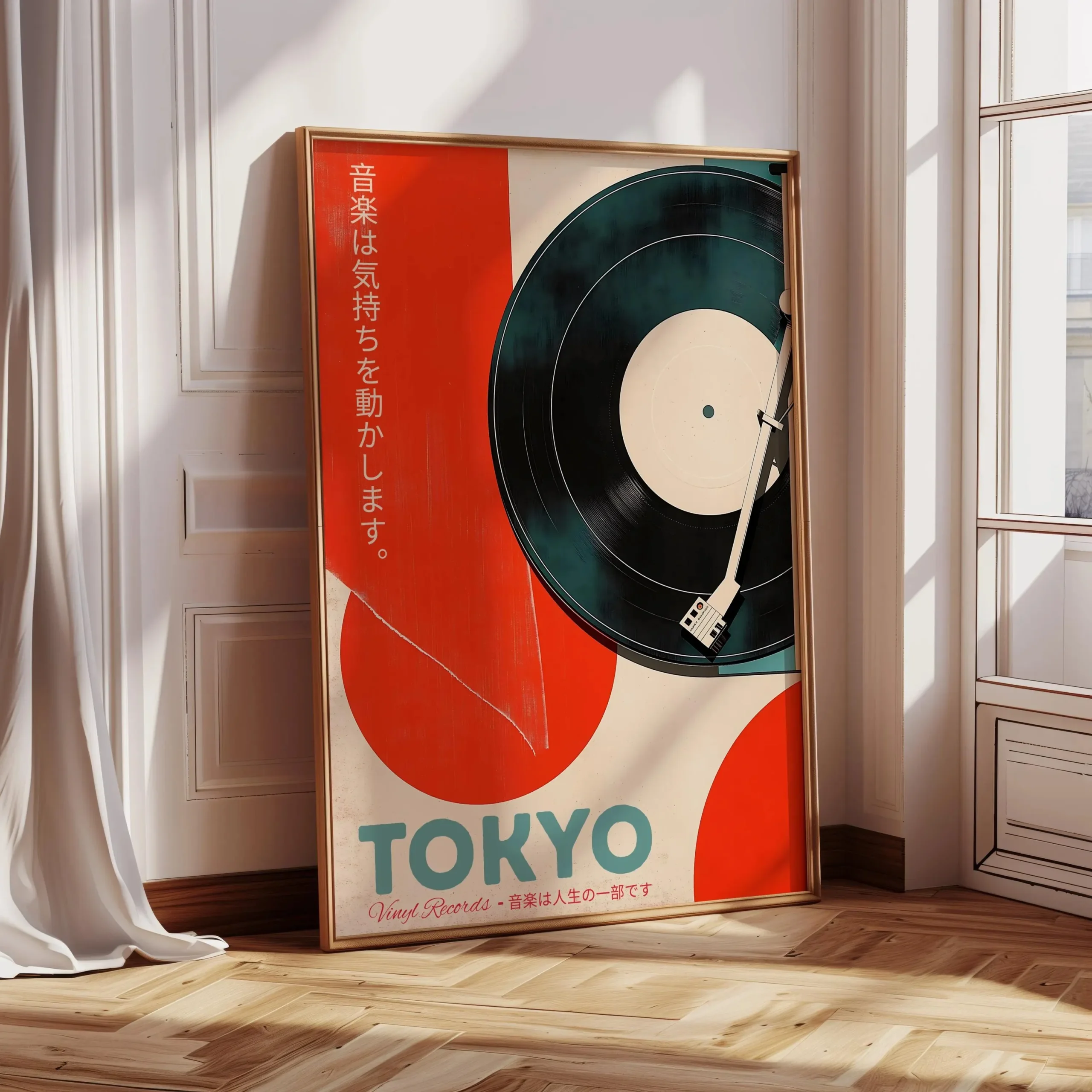 Retro plakat z czarnym kotem i muzyką jazzową Wzór 5