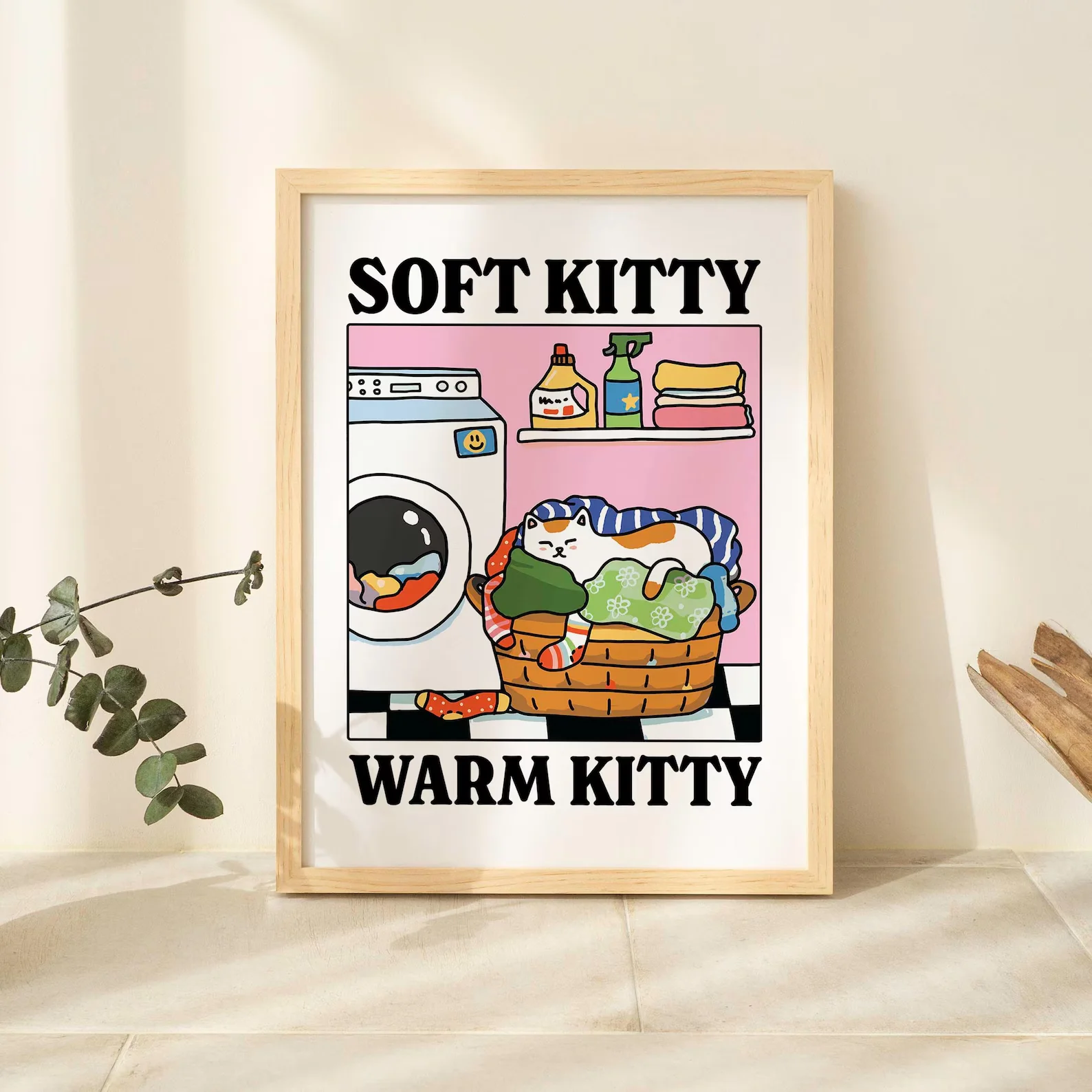 Plakat czarny kot More Espresso Less Depresso Wzór 5