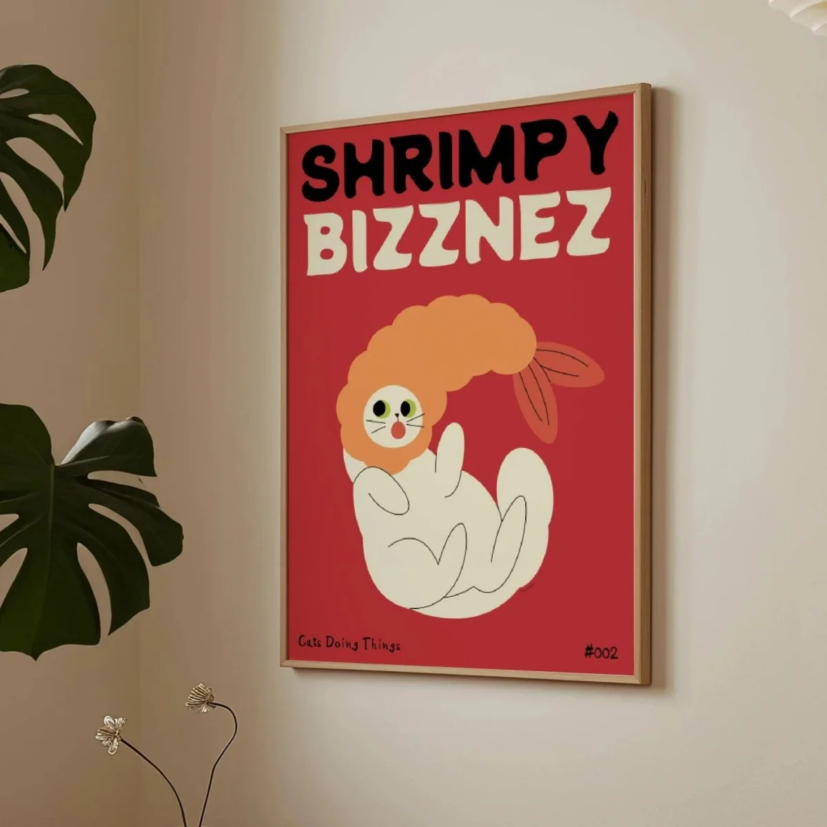Plakat czarny kot na toście Wzór 8