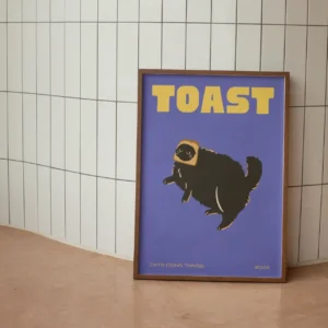 Czarny kot - plakat pop art Fioletowy/фиолетовый