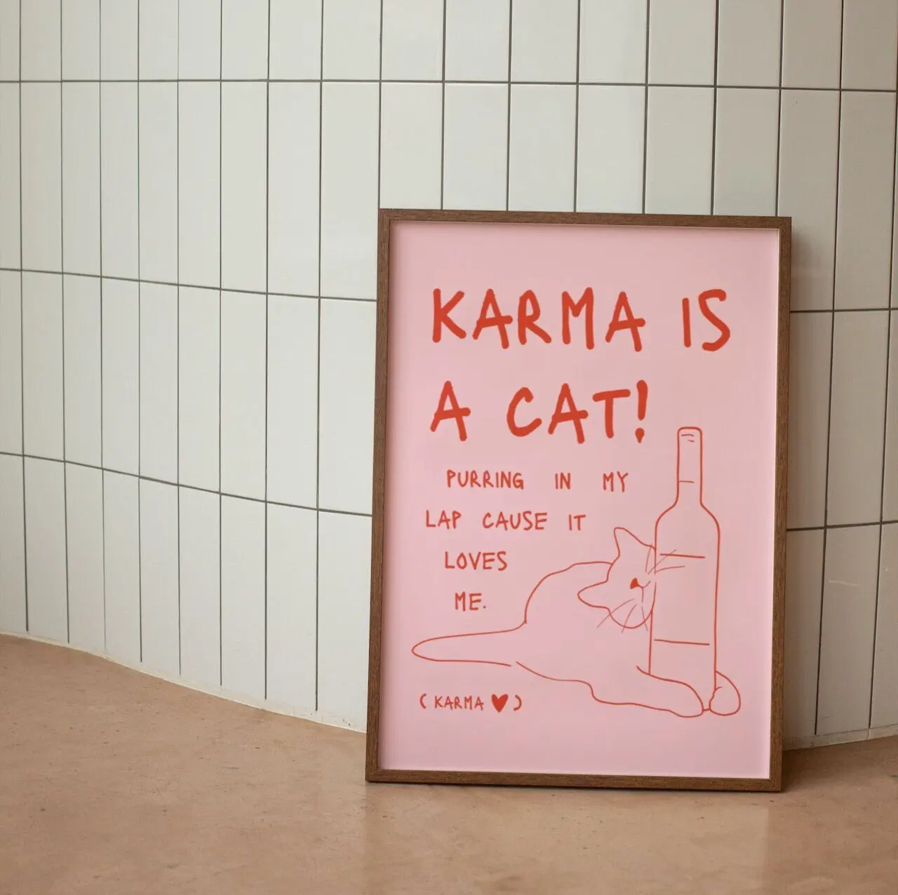 Czarny kot - plakat pop art Jasnozielony