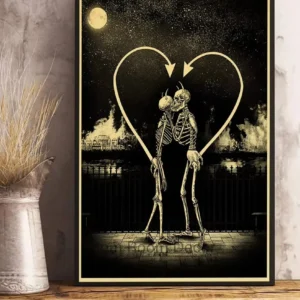 Plakat z czaszką w stylu vintage Wzór 1