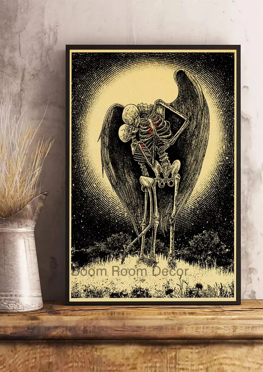 Plakat z czaszką w stylu vintage Wzór 3