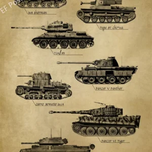 Plakat encyklopedia czołgów II wojny światowej Czekolada