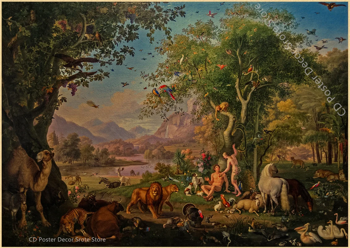Da Vinci i Van Gogh plakat retro z klasyką malarstwa Zielony