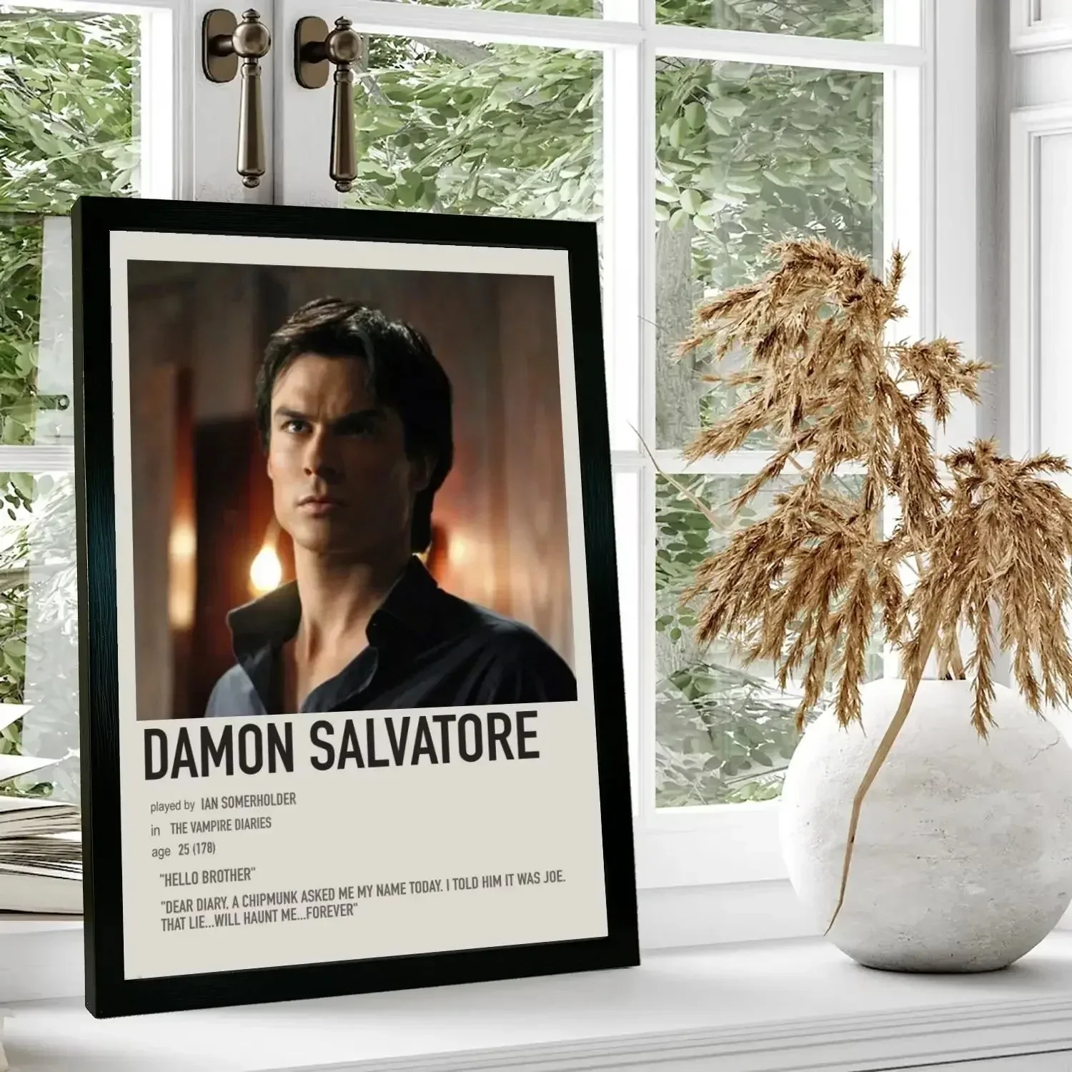 Plakat Damon Salvatore – grafika dla fanów serialu Wzór 10