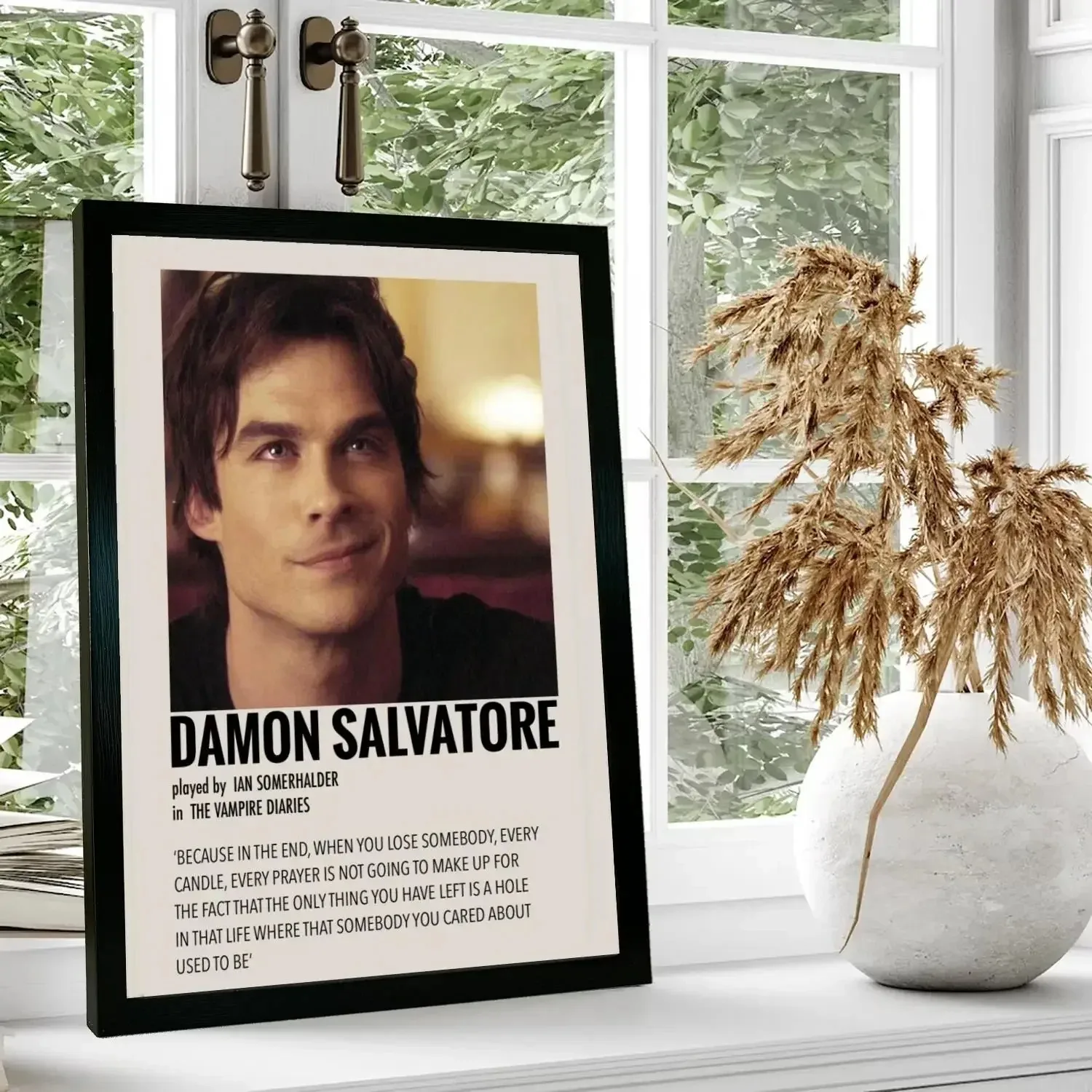 Plakat Damon Salvatore – grafika dla fanów serialu Wzór 12