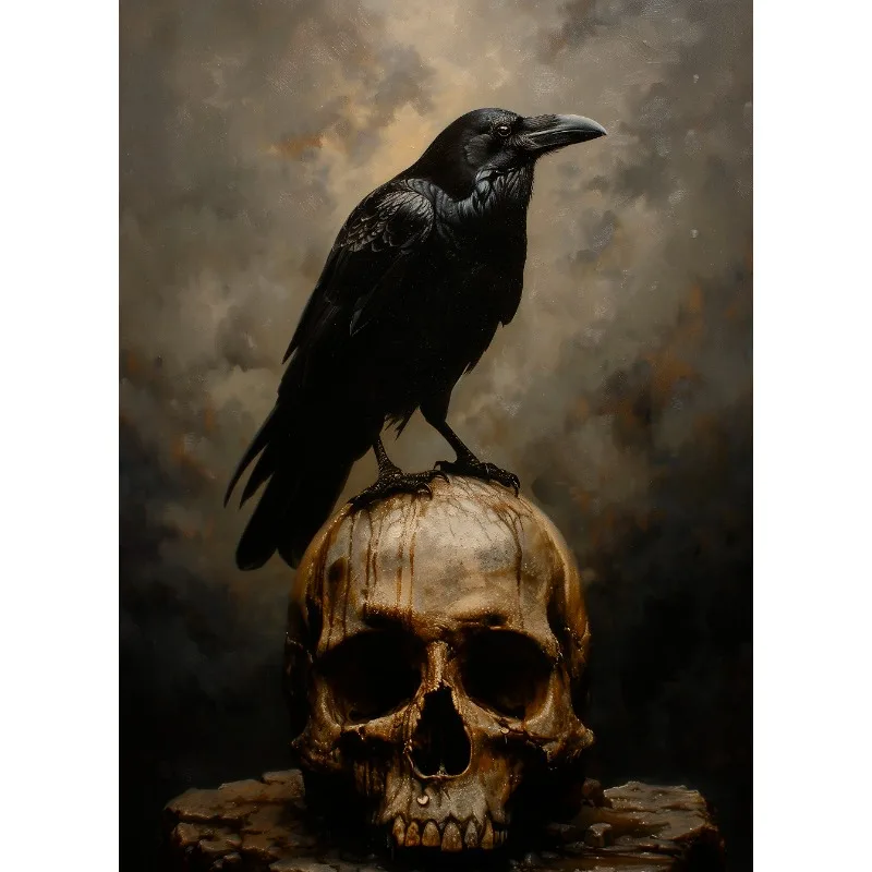 Plakat Dark Academia - gotycki zamek Wzór 1