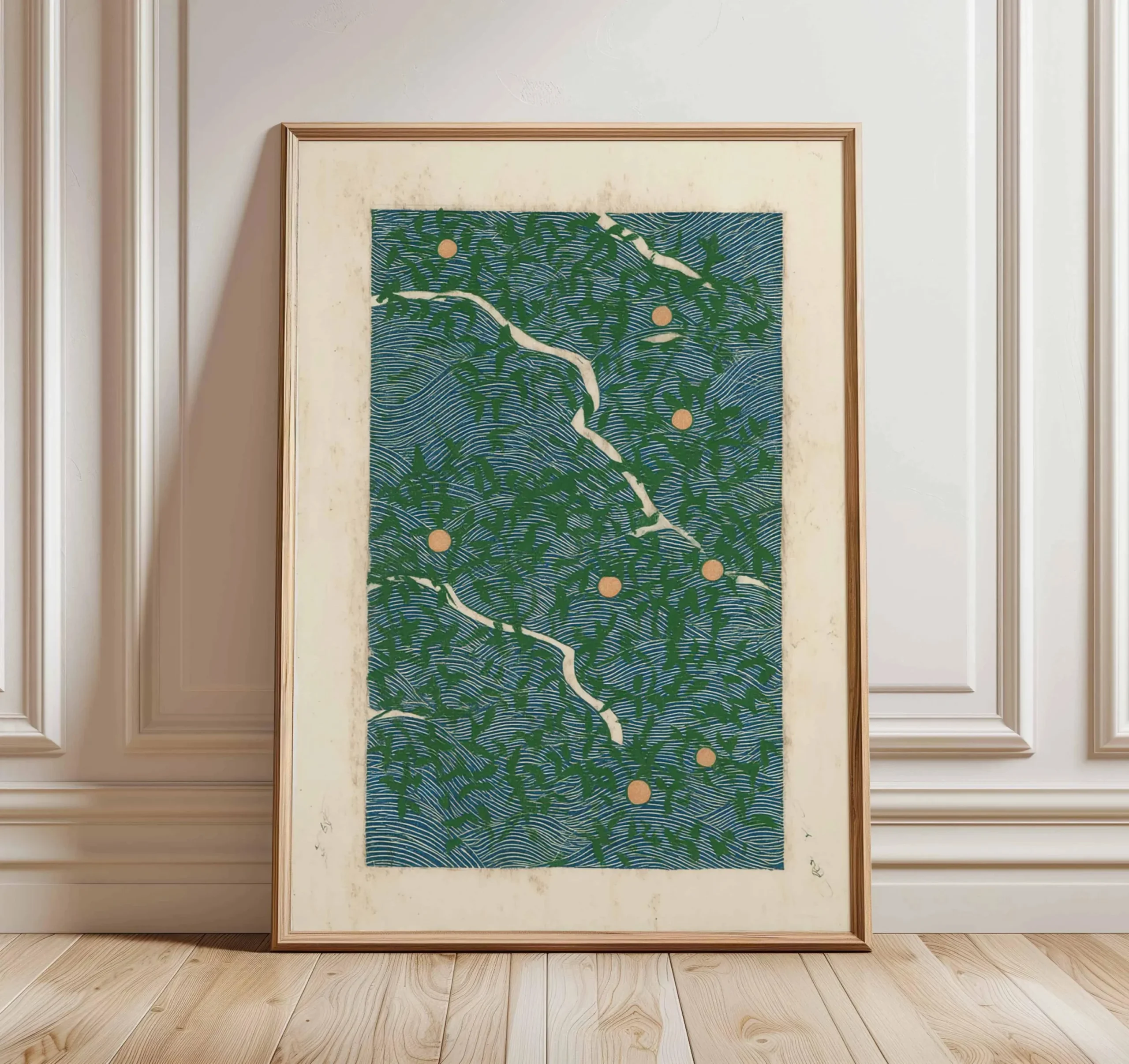 Plakat dawna sosna w stylu zen Wzór 4