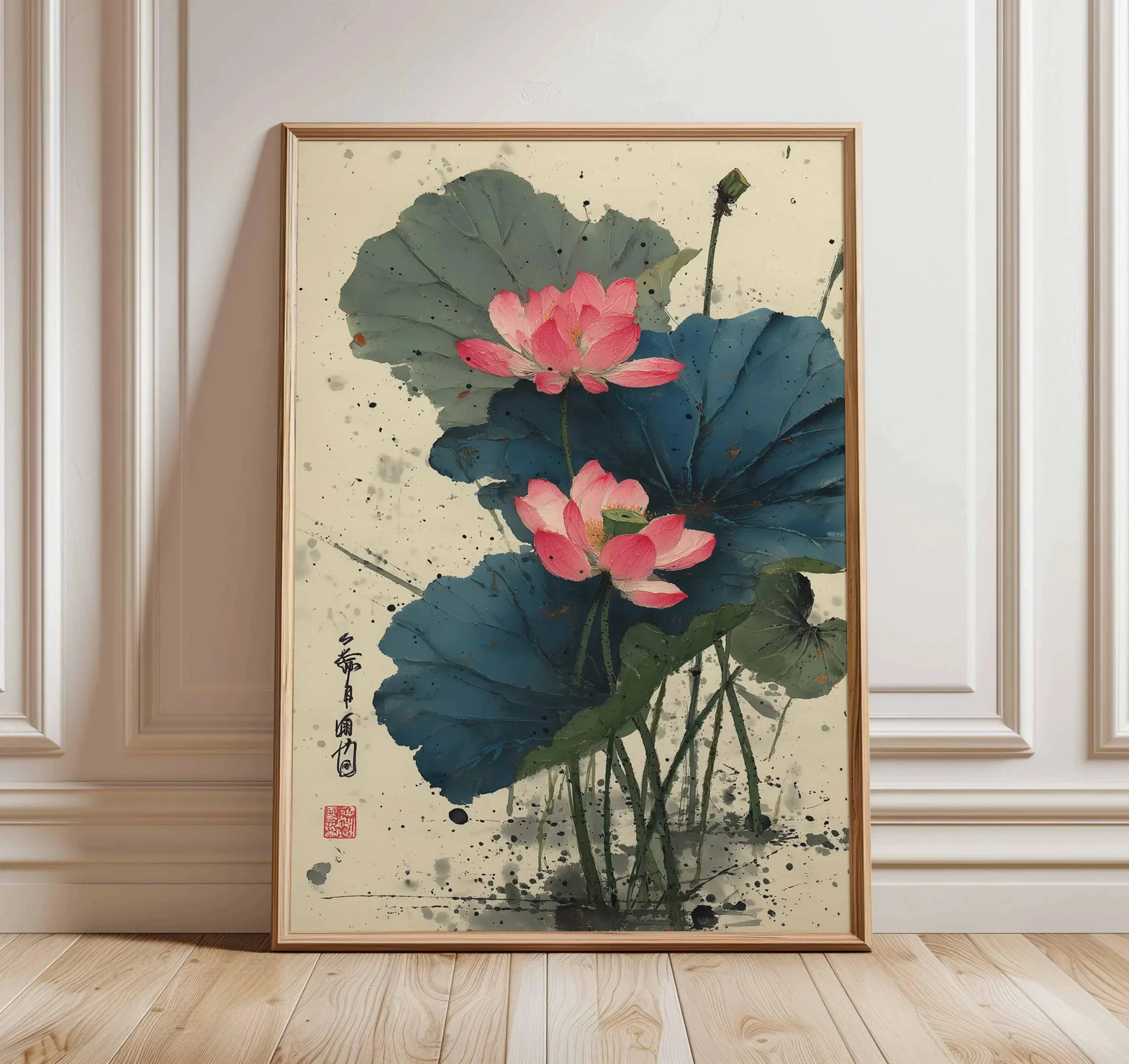 Plakat dawna sosna w stylu zen Wzór 7