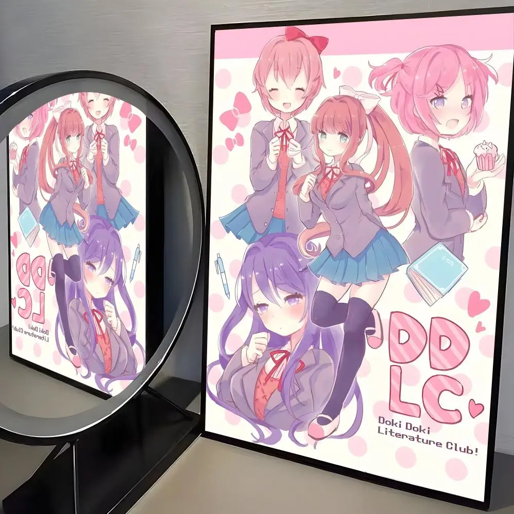 Plakat anime Doki Doki Literature Club Czarny8