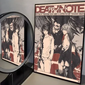 Plakat Death Note - grafika anime na płótnie Black10