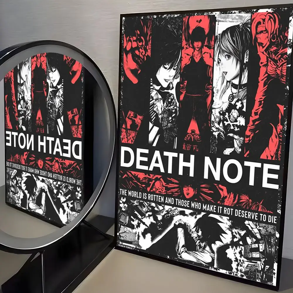Plakat Death Note - anime minimalistyczny Black3