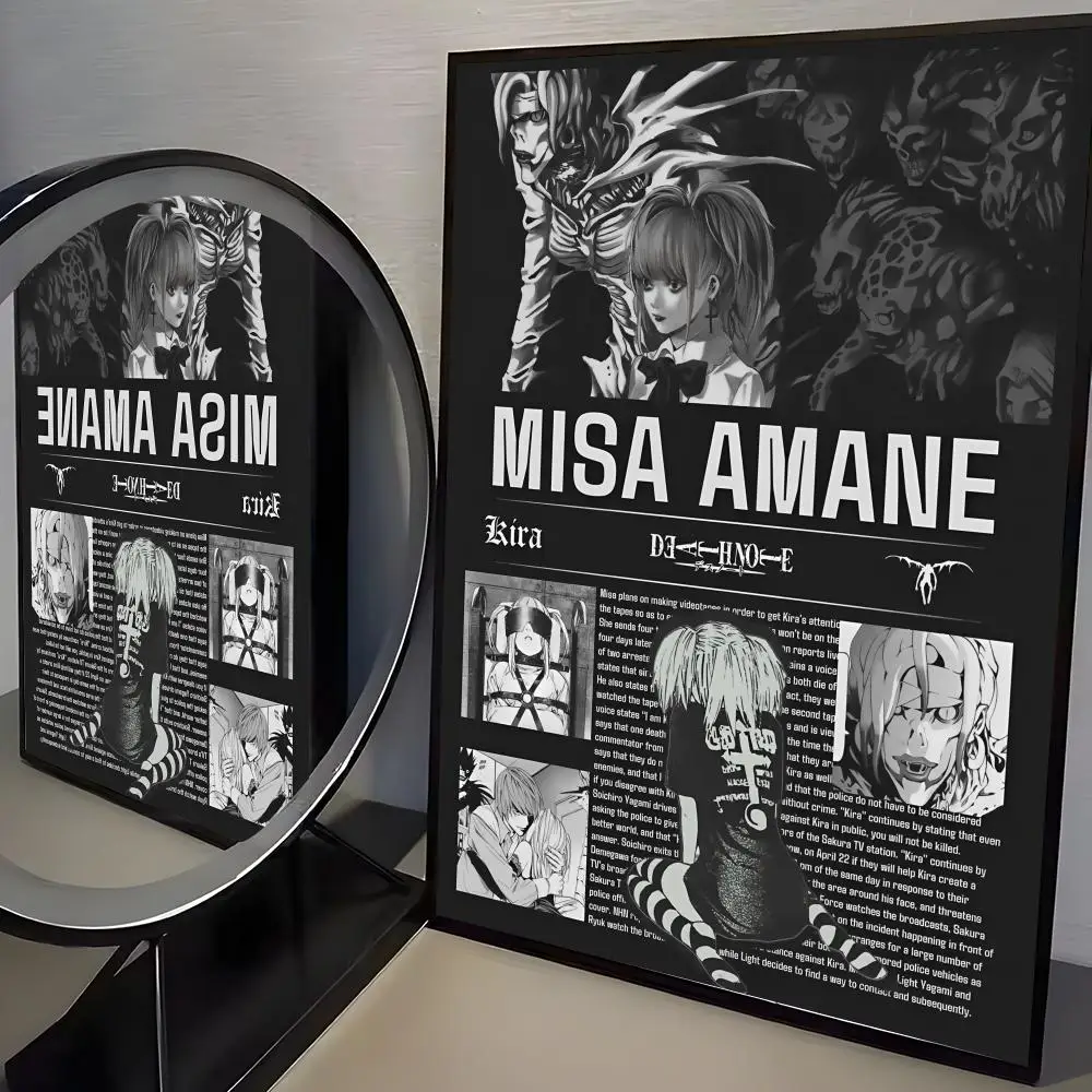 Plakat Death Note - anime minimalistyczny Black5