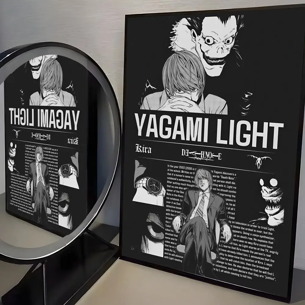 Plakat Death Note - anime minimalistyczny Black6
