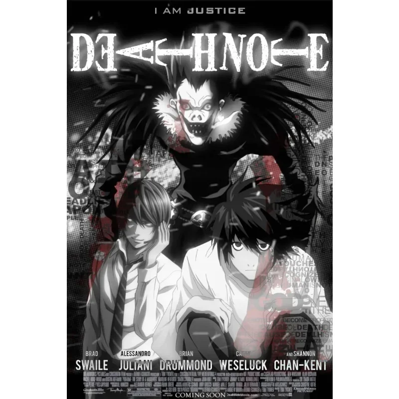 Plakat Death Note - anime na płótnie Wzór 1