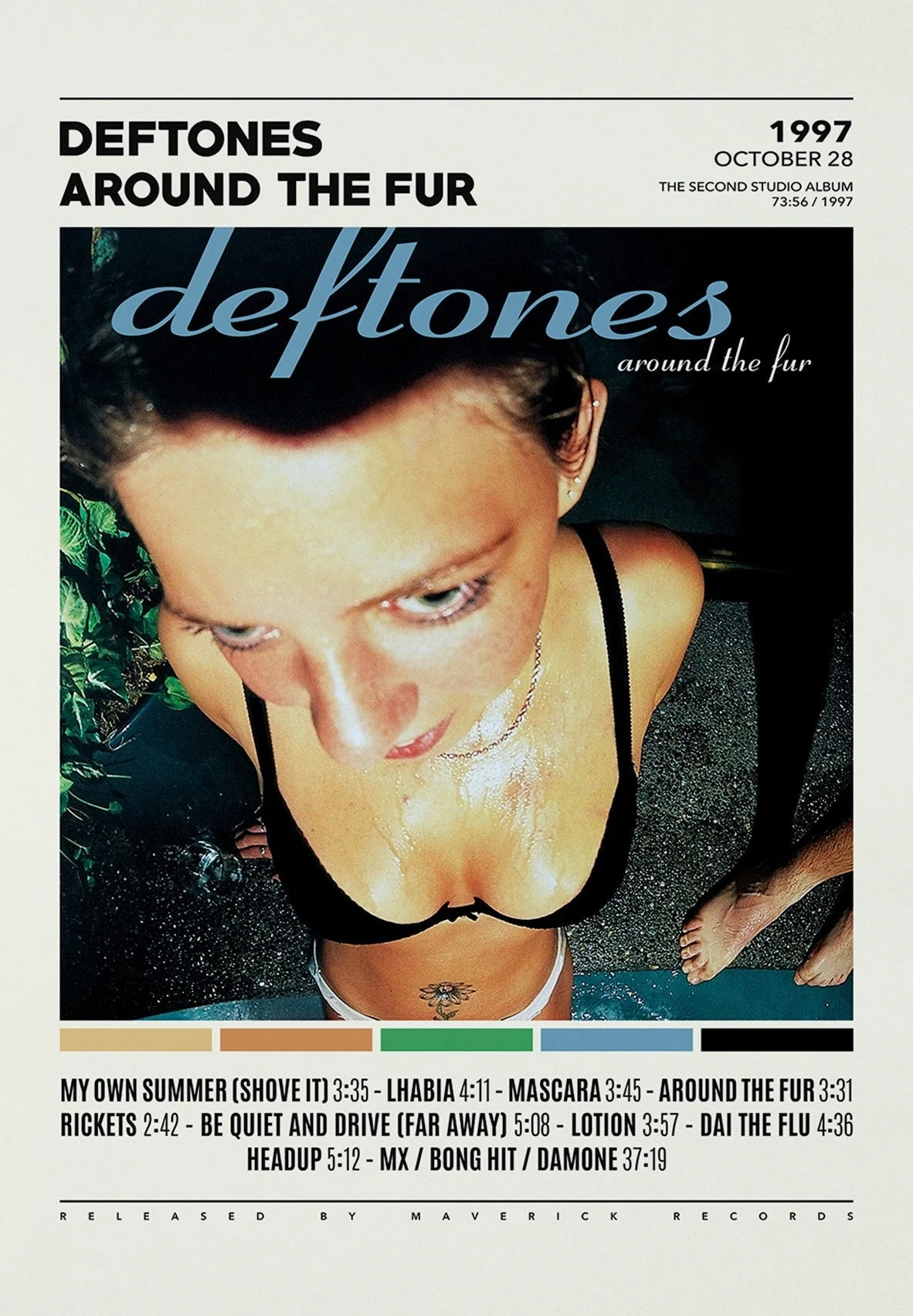 Plakat Deftones - okładka albumu Czerwony