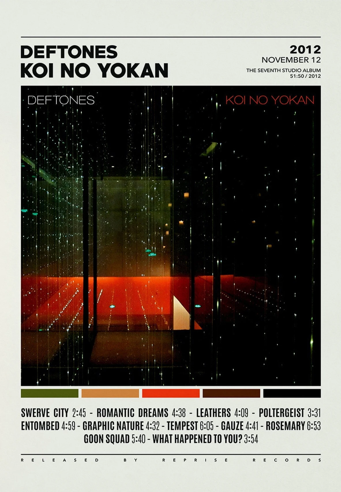 Plakat Deftones - okładka albumu Fioletowy