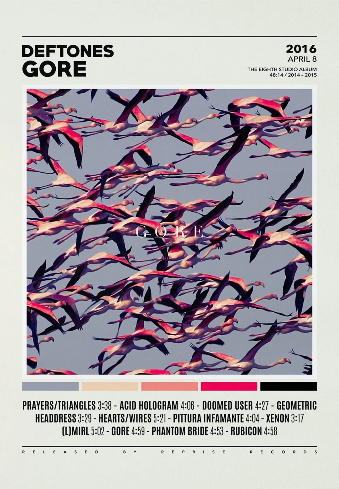 Plakat Deftones - okładka albumu Niebieski