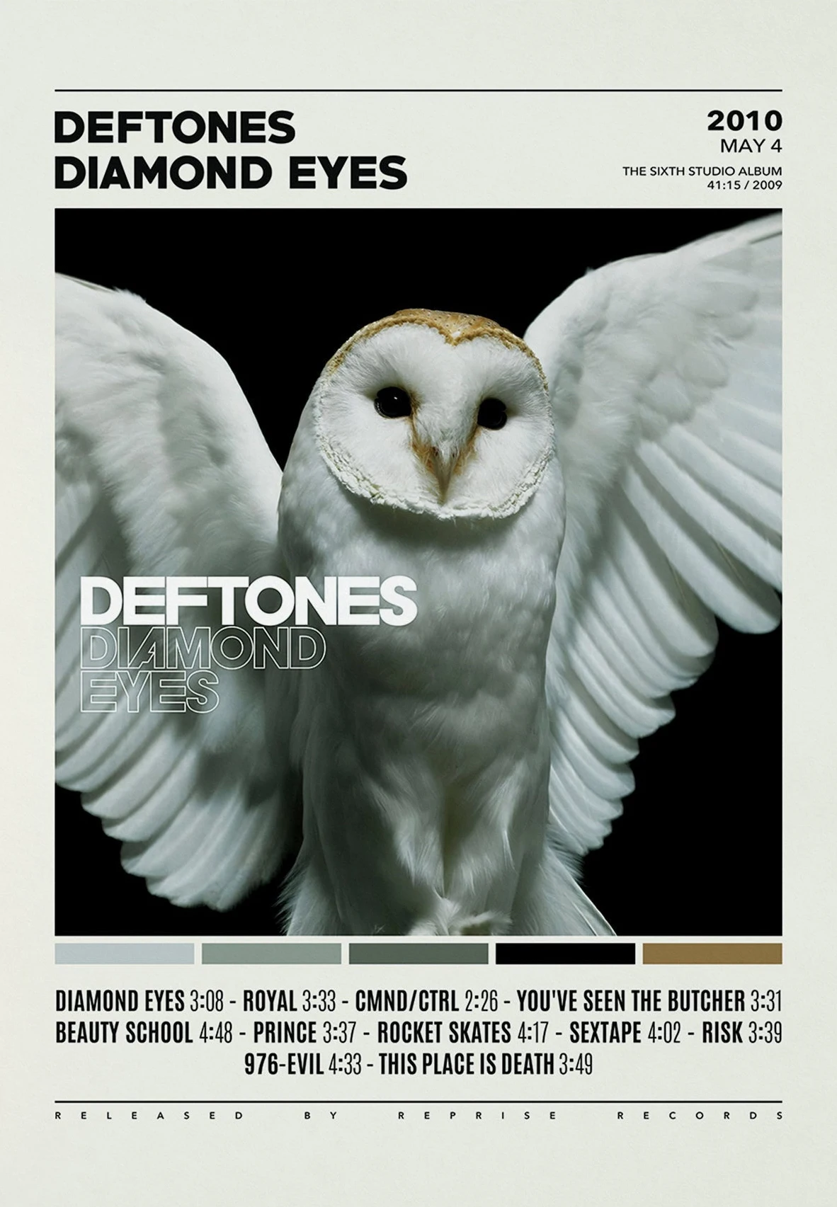 Plakat Deftones - okładka albumu żółty