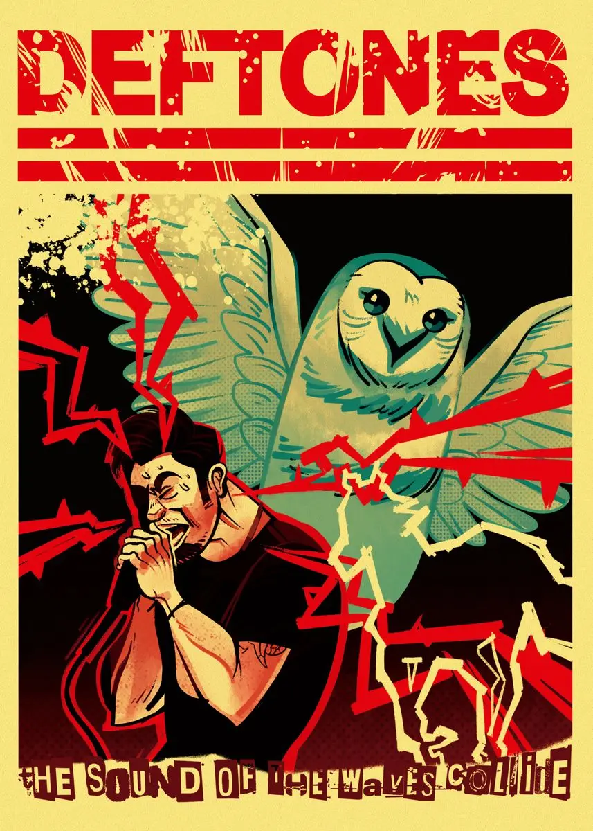 Plakat zespołu Deftones - rock i metal Wzór 4