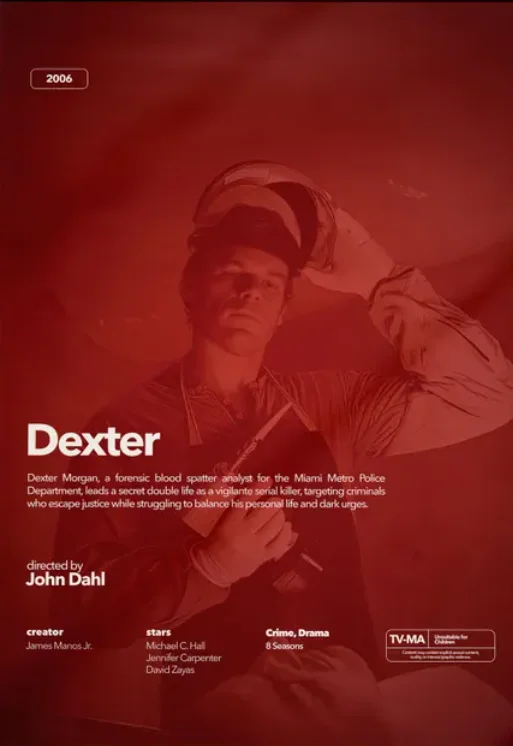 Plakat Dexter Morgan Wzór 4