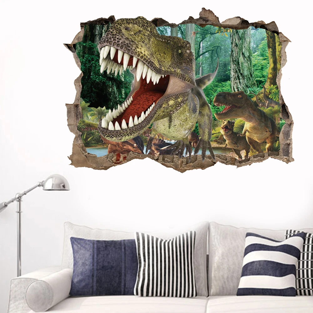 Dinozaur 3D wychodzący ze ściany - plakat Czekolada