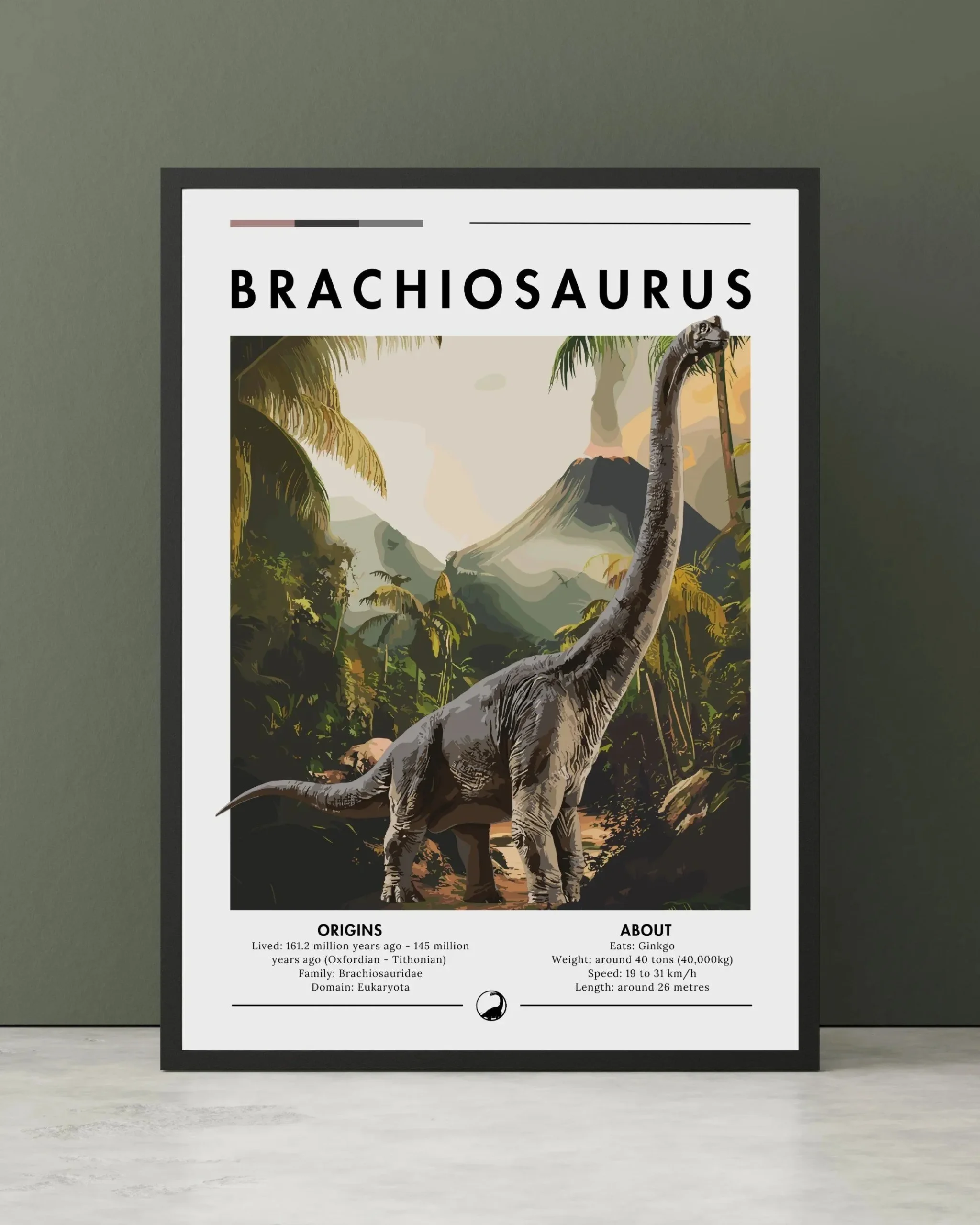 Plakat dinozaur Spinozaur i Karnotaur Niebieski