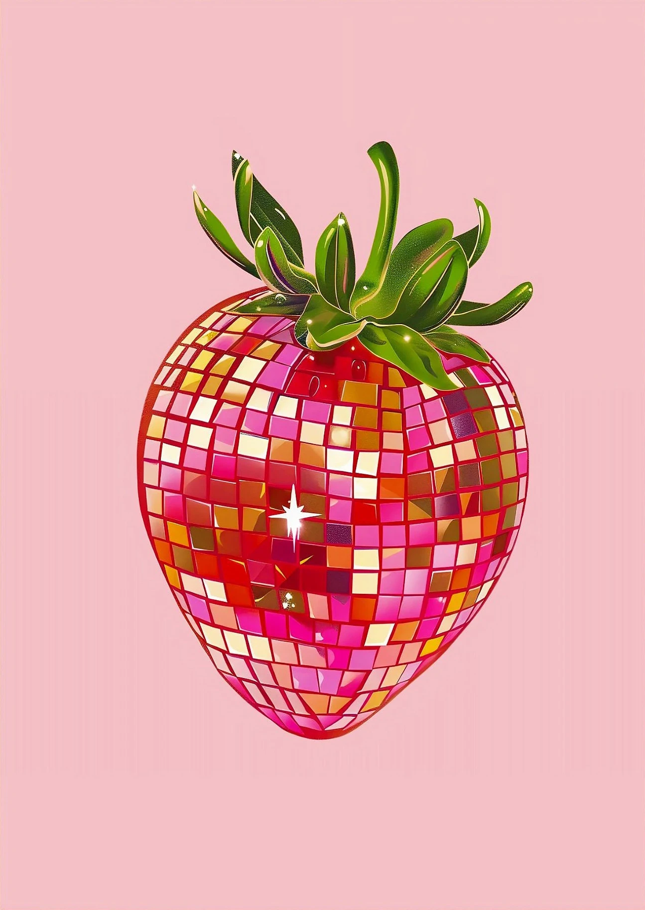 Disco ball z pomarańczą – retro Ciemny szary