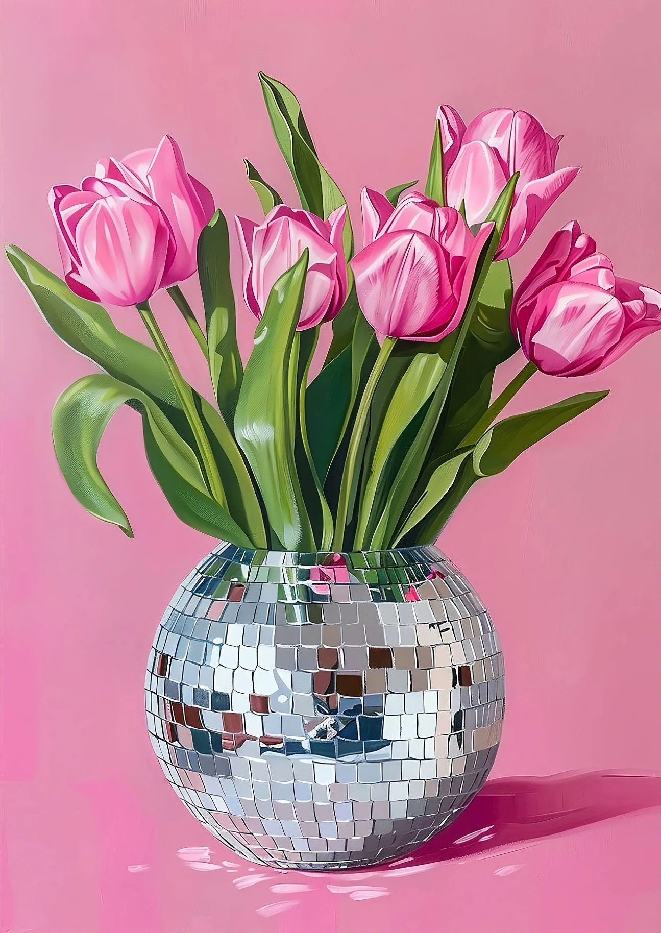 Disco ball z pomarańczą – retro śliwka