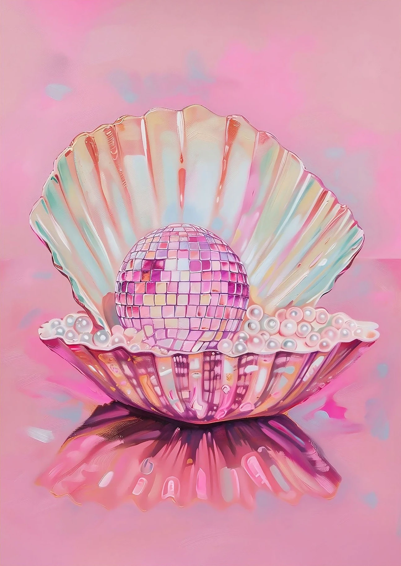 Disco ball z pomarańczą – retro Wielo