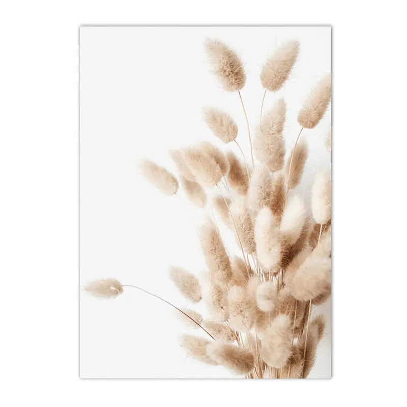 Plakat dmuchawce - beżowa grafika botaniczna Ciemny szary