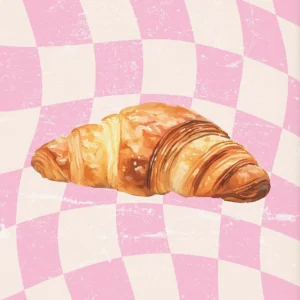 Plakat do kuchni z napisem - pasta i croissant Xx 3