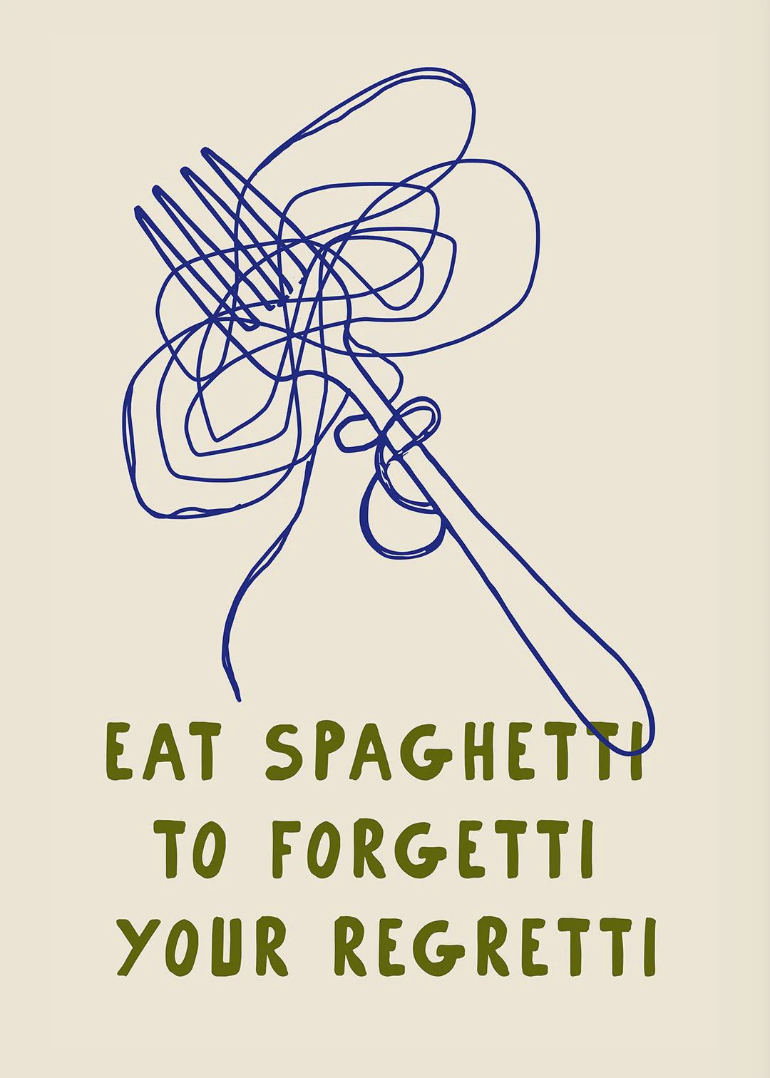 Plakat do kuchni z napisem - pasta i croissant Xx 4