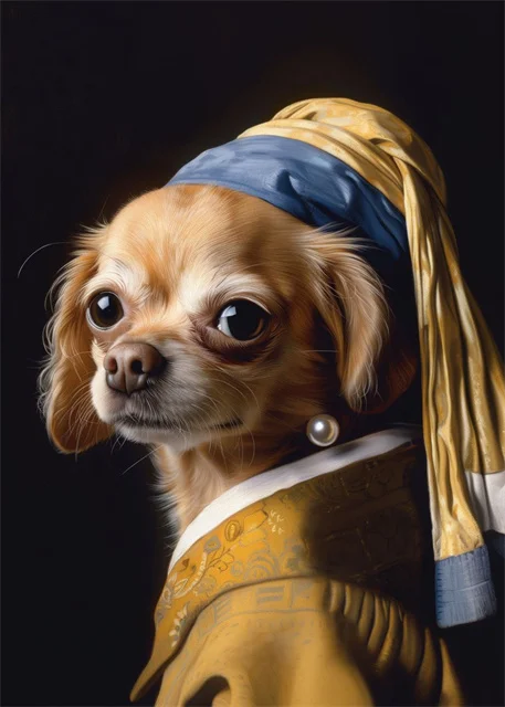 Mona Lisa w łazience - zabawny plakat mem Czarny