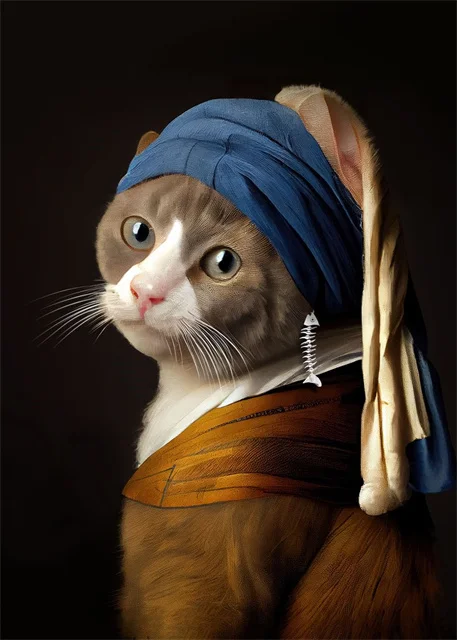 Mona Lisa w łazience - zabawny plakat mem Jasnozielony