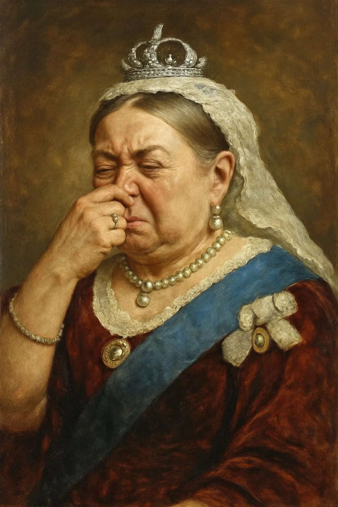 Plakat do łazienki z humorem żółty