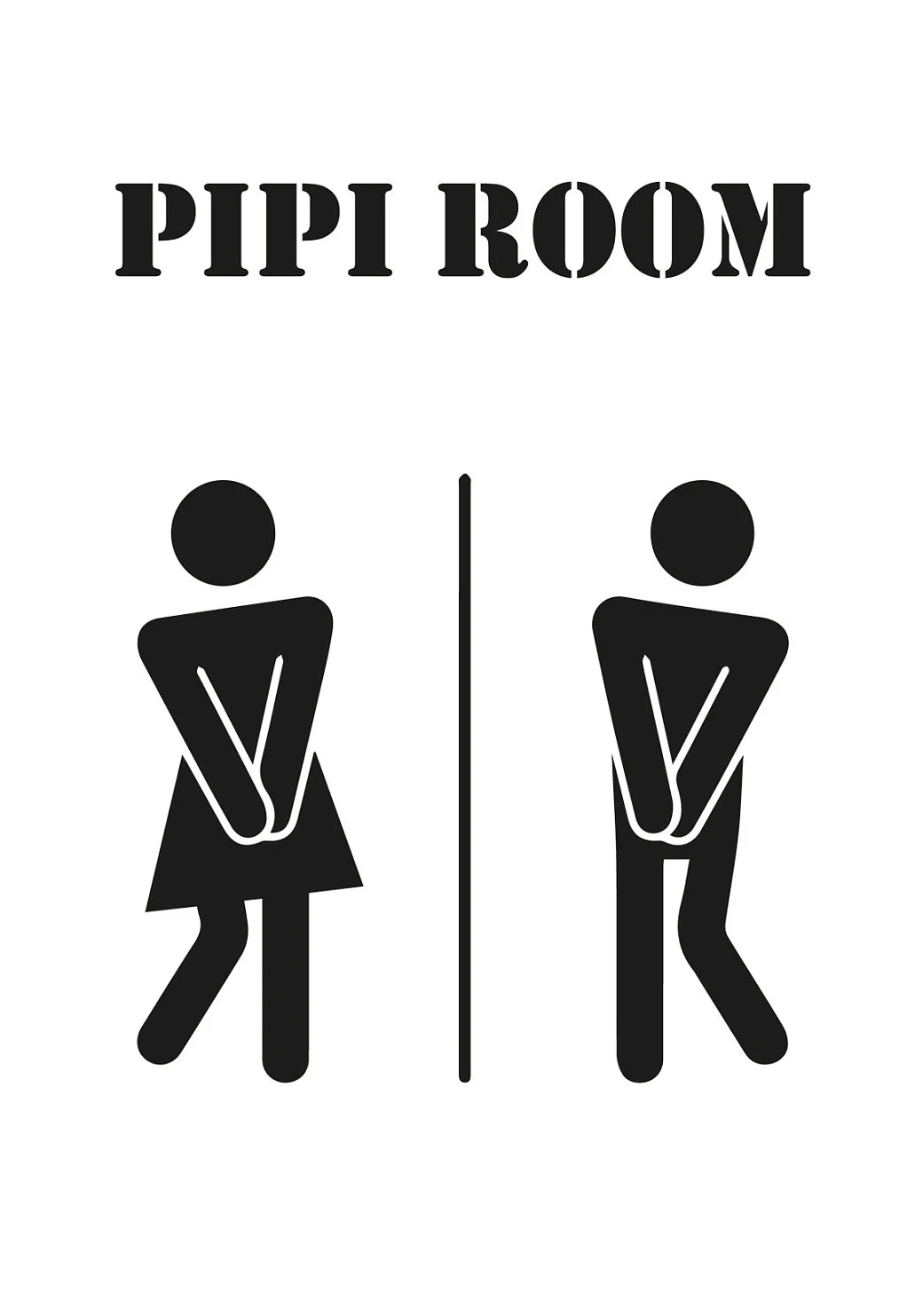 Plakat do toalety zabawny napis WC Wzór 2