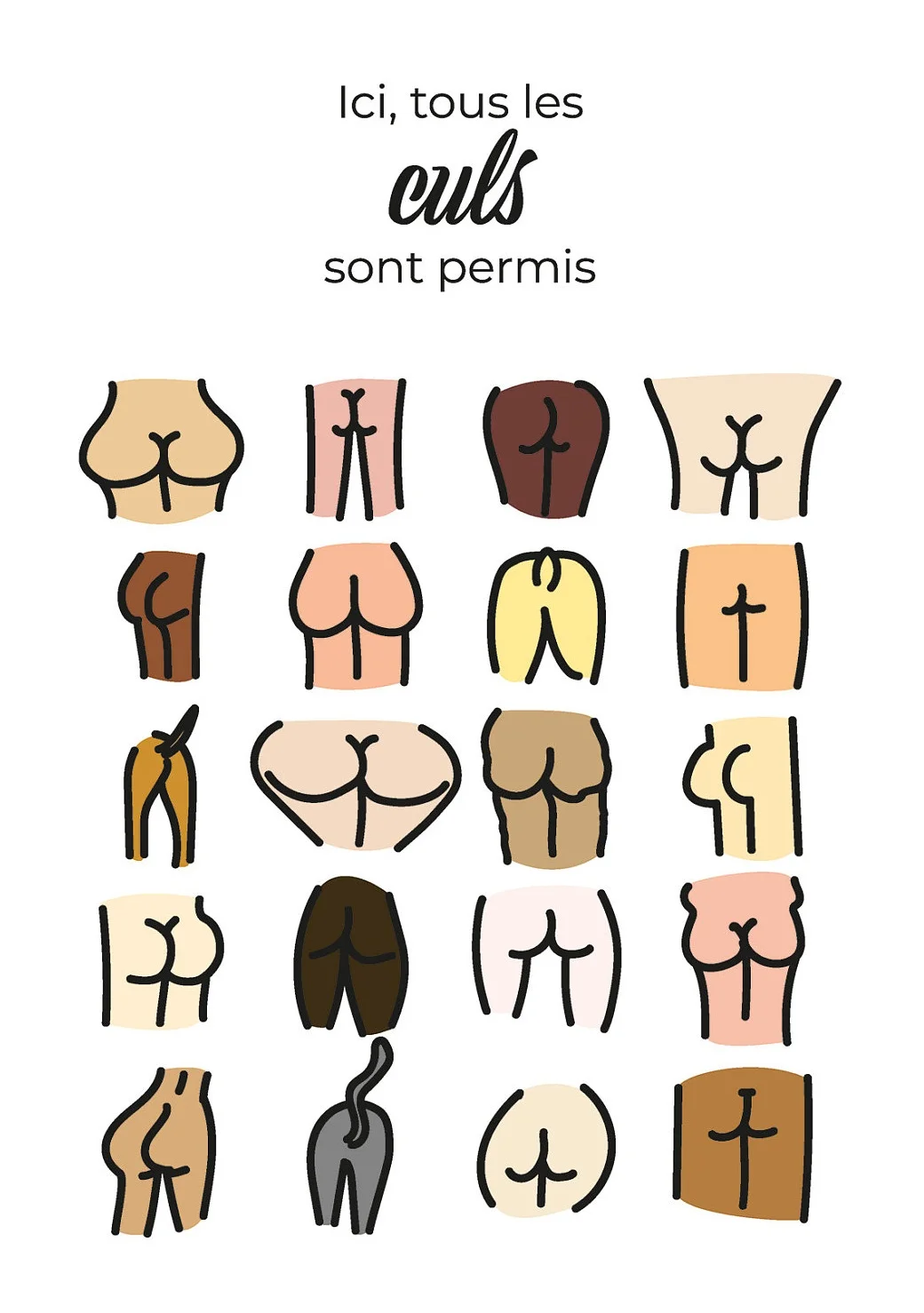 Plakat do toalety zabawny napis WC Wzór 3