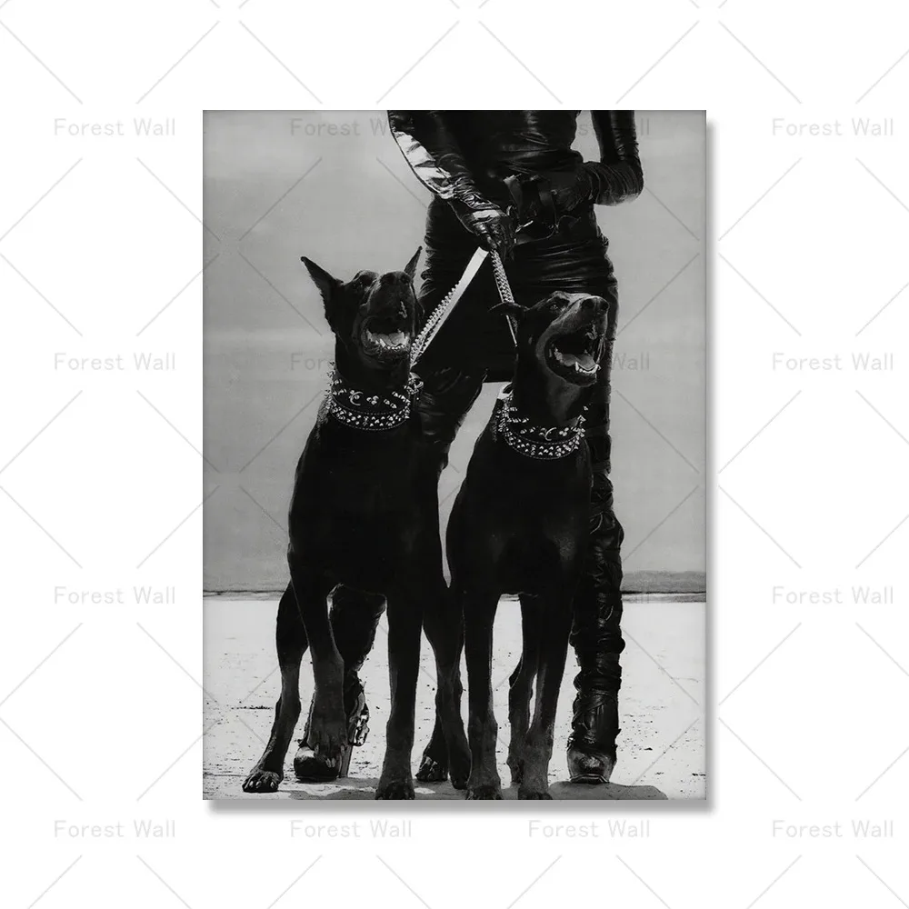Doberman - nowoczesny plakat hypebeast Fioletowy