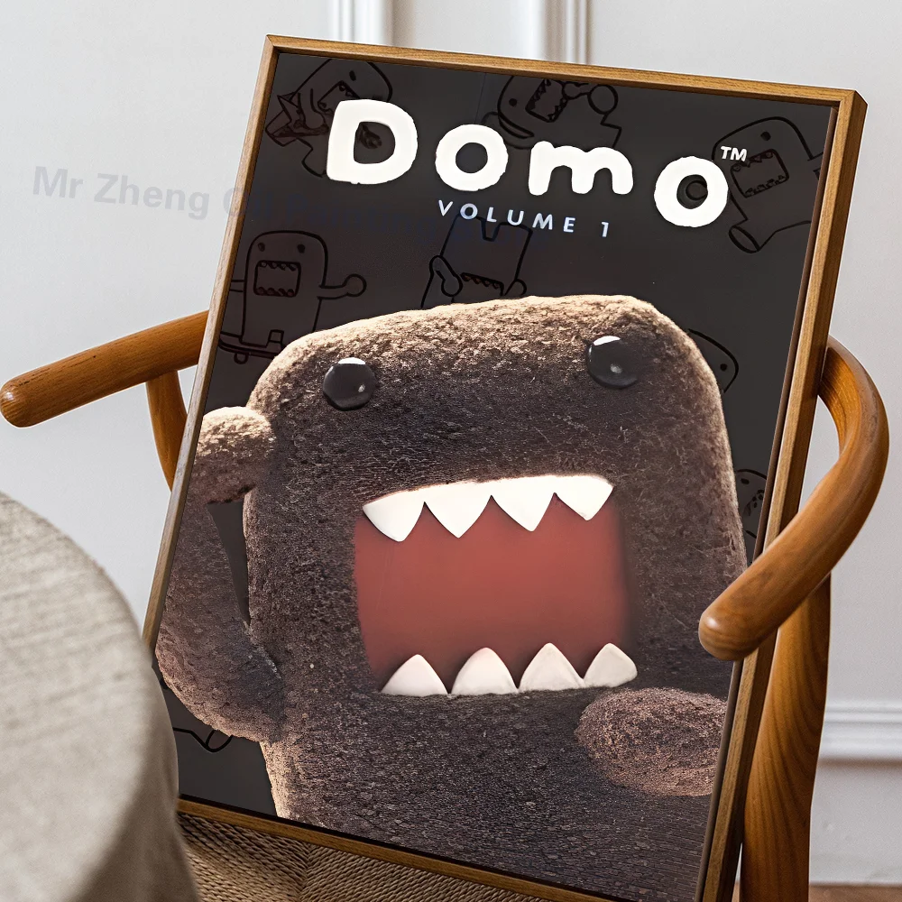 Plakat Domo-Kun - urocza naklejka ścienna Czarny
